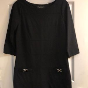 White House Black Market 4p black ponte knit tunic